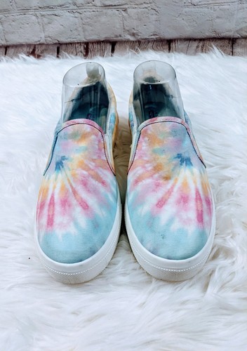 SKECHERS Sneakers Memory Foam Hippy Hype Tie Dye Women’s Sz 10 Slip On Shoes - Picture 2 of 9