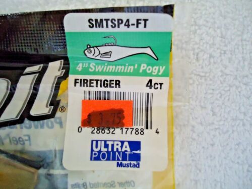 "NUEVO EN PAQUETE ""Berkley Power Bait Realistix 4" Firetiger Swimmin Pogy 4 unidades" - Imagen 2 de 5