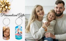 Custom Photo Key Chain - Personalized With Your Own Image-Gift for Him Dad