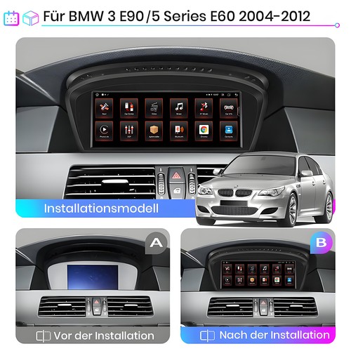 Per BMW E60 E61 E90 CCC GPS Navi Android 13 8Core Autoradio 6+128G CarPlay FOTOCAMERA - Foto 4 di 13
