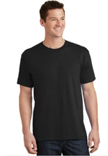  Port & Company Core  3X  Heaver Weight Cotton  S/S Crew Neck Tee Shirt  Black
