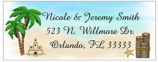 120 BEACH WEDDING RETURN ADDRESS LABELS