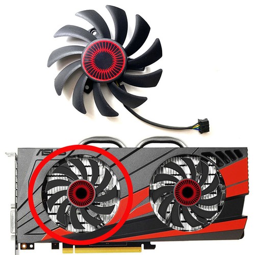 Replacement T128010BH Cooling Fan Set for ASUS GTX1060 960 GAMING Graphics Card - Picture 12 of 14