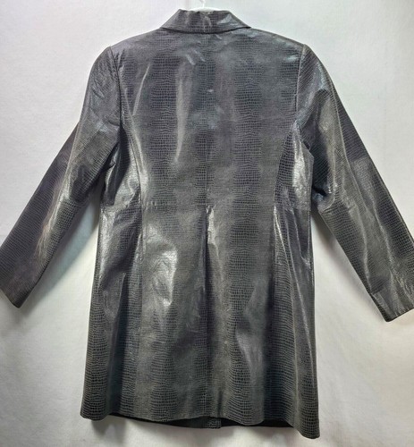 Abrigo chaqueta para mujer Lord & Taylor talla grande NEGRO 100 % cuero - Imagen 3 de 12