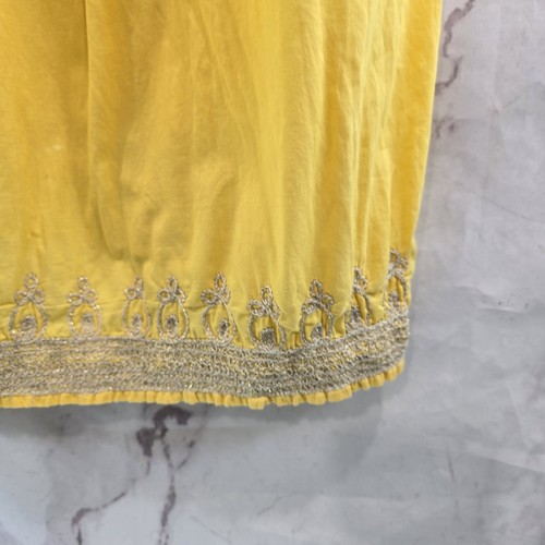 Calypso St Barth Kleid Damen Large Gelb Etuikleid Mini Bestickt Cover Up Boho - Bild 9 von 14