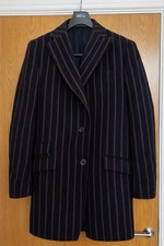 Vivienne Westwood Men’s Wool Striped Long Coat Size 52EU