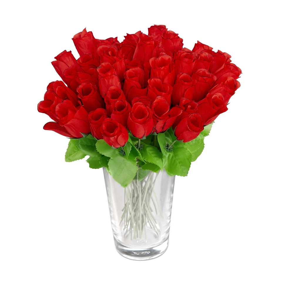 Relaxdays Rote Rosen Kunstblumen 32x32x102mm (10024376)