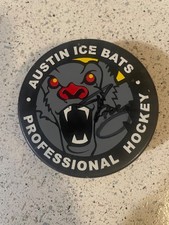 Austin Ice Bats autograghed hockey puck unknown signature