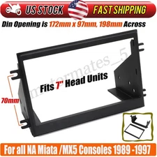 Double Din Head Unit Bezel 2DIN Frame For 89 -97 NA Miata /MX5 Consoles 7" Radio