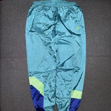 Vintage 90s Nike Blue Retro Windbreaker Track Pants Mens Size Medium Rare M VTG