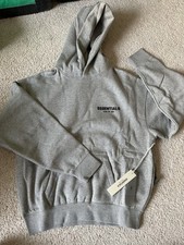 Size Medium - Fear of God Essentials Hoodie FW22 Color Dark Oatmeal Grey New