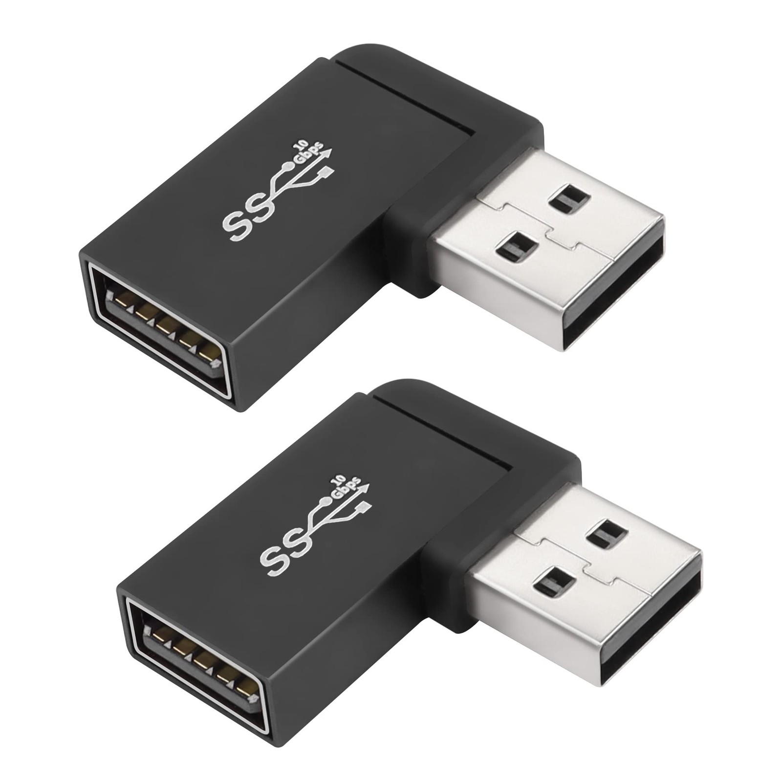 90 Degree Right Angle USB 3.1 Adapter 10Gbps Male to Female Connector