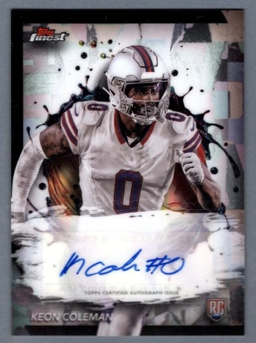 Keon Coleman 2024 Topps Finest #RFA-KC Rookie Signed Auto RC Buffalo Bills