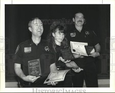 1992 Press Photo Keith Sehon with other graduating Slidell Police Reserve