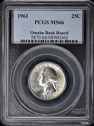 1961 25C Washington Quarter PCGS MS66