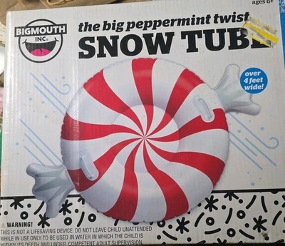 Big Mouth Inflatable Snow Tube The Big Peppermint Twist NEW IN BOX