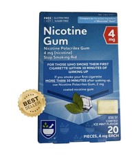 Nicotine Gum 4mg Ice Mint Flavor Coated 20ct