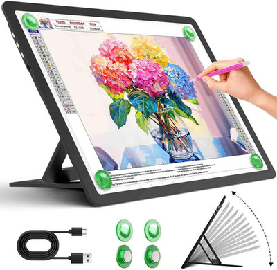 Rechargeable A3 Light Board with Built-In Stand,Super Bright Magnetic Light Box