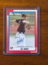 2025 Topps Series 1 1990 35th Autograph DJ Herz RC Washington Nationals