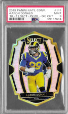 2018/19 Panini Select Die-Cut Aaron Donald Pink Nat'l Convention /4 POP 1 PSA 9