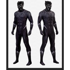 Movie Black Panther Adult T'Challa Cosplay Costume Jumpsuit Bodysuit Halloween