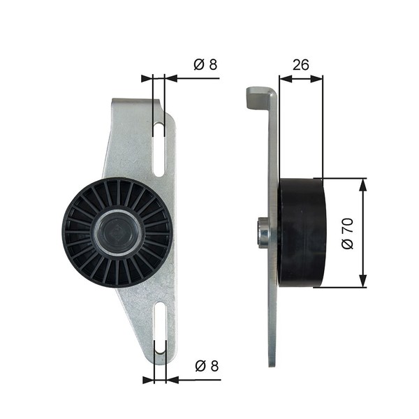 Gates Spannrolle, Keilrippenriemen U.A. FüR Dacia, Renault-image