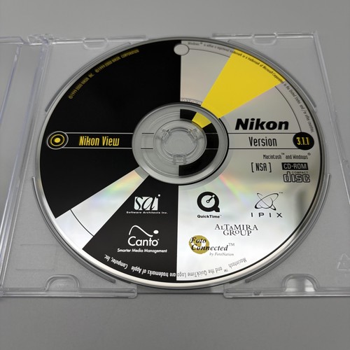 Software Cd Rom Vintage 2000 Nikon View Version 3.1.1 Photo Software CD-ROM Mac ...