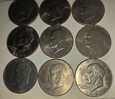 US $1 coins 9 of 1971D 1972 1972D 1974D 1977D 1978 1978D 1776-1976 1776-1976D j5