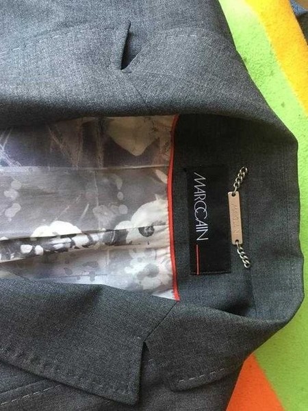 Women Marc Cain Jacket Grey Wool 38