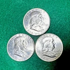 1963 Franklin Half Dollar 50C 0.900 Fine Silver KM# 199 Philadelphia Business