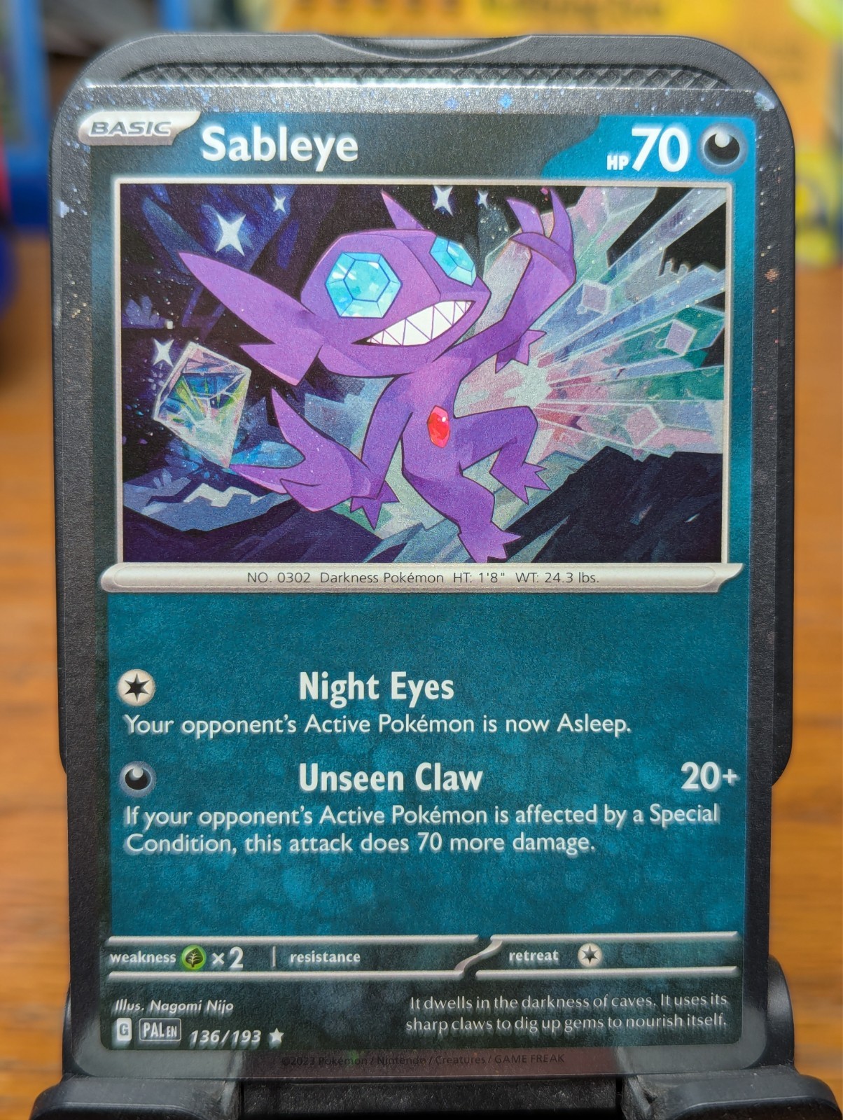 Pokemon TCG Paldea Evolved Sableye Cosmos Holo Rare 136/193