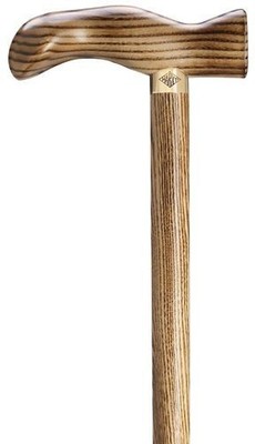 Men's German Ergonomic Wide Derby Handle on Scorched Shaft Walking Cane by Harvy