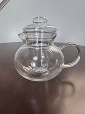 Primula Clear Glass 40 Oz Teapot Complete w/Lid & Infuser 5 Cups EUC