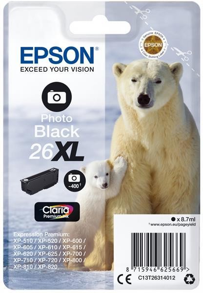 Original Epson Druckerpatrone T2631 Xl Foto Schwarz Expression Premium Xp Photo-image