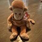 Ty Beanie Babies Bongo Monkey Plush 1995 Vintage Ages 3+ 4-7