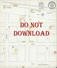 1904  Very Detailed COPY City Map  Bison  Oklahoma Perfect for researchers
