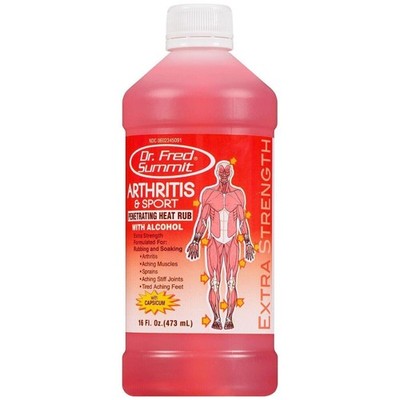 Dr. Fred Summit Arthritis & Sport Rubbing Alcohol Penetrating Heat Rub 16oz NEW