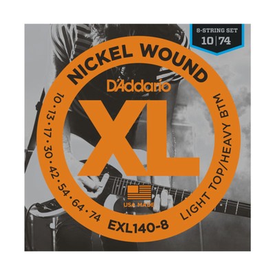 D'Addario E-Git.Saiten EXL140-8 10-74 Nickel Wound 8-String