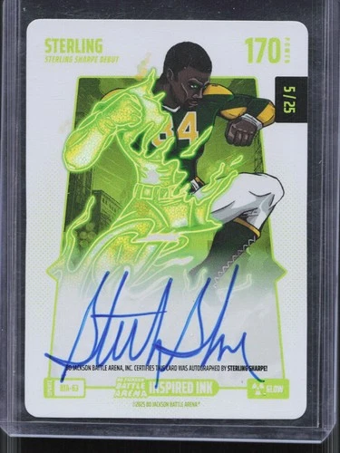 2025 Bo Jackson Battle Arena Sterling Sharpe BFA-63 Neon Auto /25 Packers