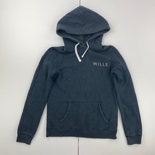 JACK WILLS Hoodie 6 Navy Women's Cotton Blend Pullover Casual Warm Logo