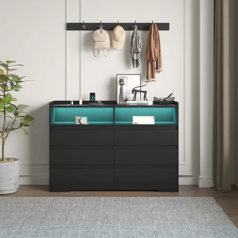 6 ящиков шкаф с розетками питания ящик органайзер для хранения + одежда крюк для дома - Изображение 3 из 4