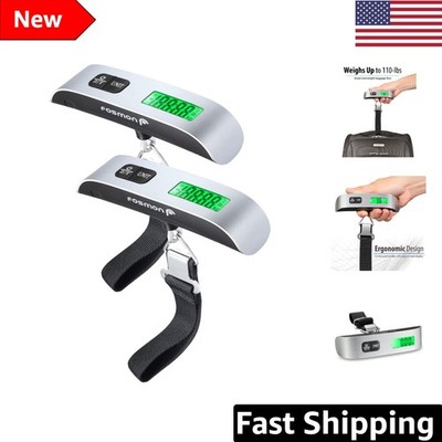 Digital Luggage Scale 2 Pack - 110lbs Capacity, Easy Tare, Backlit LCD Display