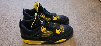 Nike Air jordan 4 retro, schwarz/gelb, Größe 47,5
