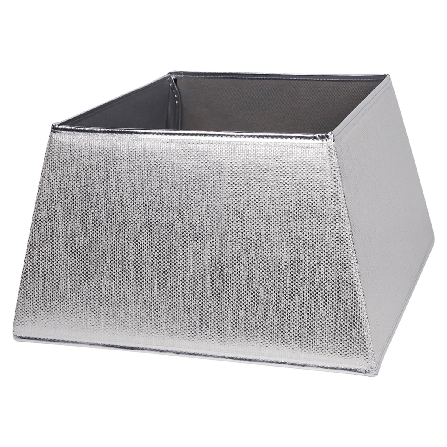 Fabric Christmas Collar with Shiny Square Ring and Willow Skirt for Tree Decor