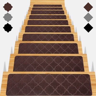 Gmonby Stair Treads For Wooden Steps 15Pcs - 8X30In Carpet Stairs Runner Indoor