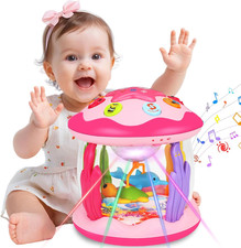 Baby Toys 6-12 Months Girl Gifts: Babies Ocean Rotating Light up Musical Toys fo