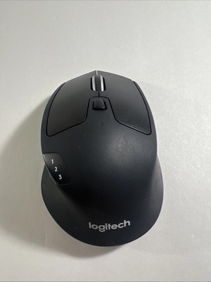 Logitech M720 Triathlon Multi-Device Wireless Mouse USB Receiver Bluetooth Black