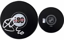ARVID SODERBLOM SIGNED CHICAGO BLACKHAWKS 100 YEARS CENTENNIAL LOGO PUCK