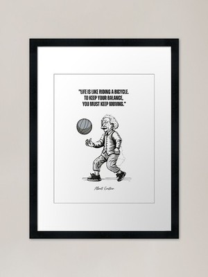 Albert Einstein Zitat Poster. Rahmen gerahmt Wandbild Poster Leinwanddruck Bild