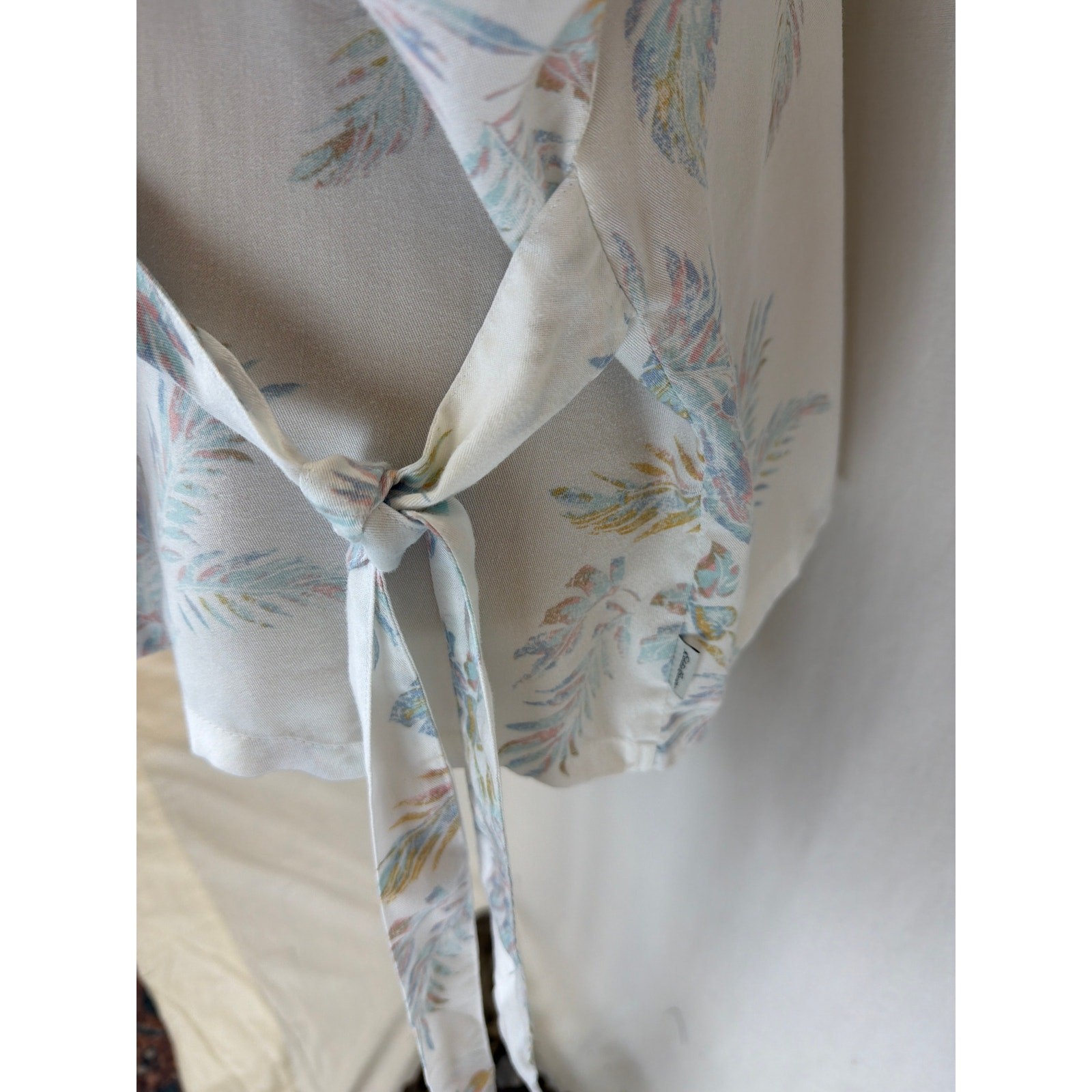 NWT Eddie Bauer White Print Tencel Kimono Top XXLarge #0527 image 5